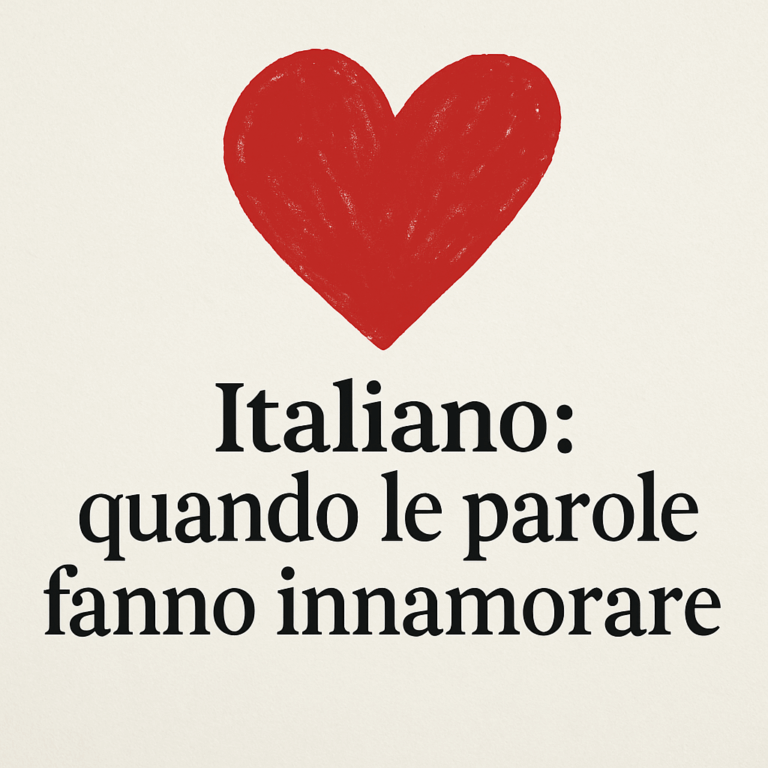 Italiano: quando le parole fanno innamorare
